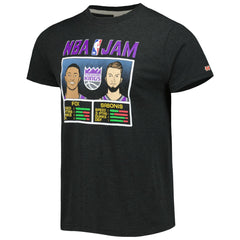 NBA De'Aaron Fox & Domantas Sabonis Sacramento Kings Homage NBA Jam Tri-Blend T-Shirt