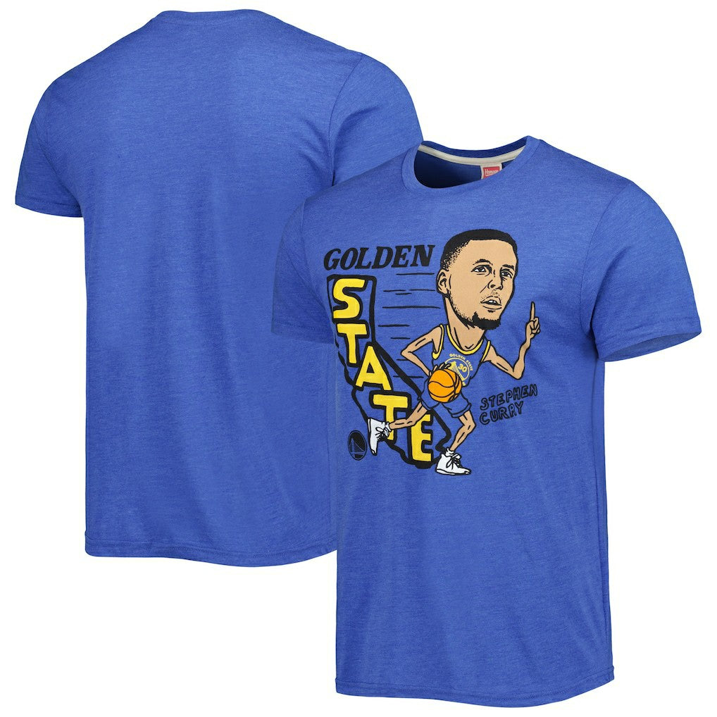 NBA Stephen Curry Golden State Warriors Homage Caricature Tri-Blend T-Shirt sale