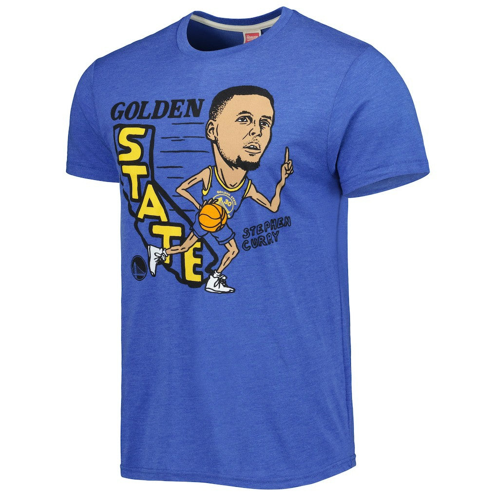 NBA Stephen Curry Golden State Warriors Homage Caricature Tri-Blend T-Shirt sale