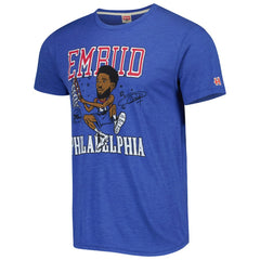 NBA Joel Embiid Philadelphia 76ers Homage Caricature Tri-Blend T-Shirt