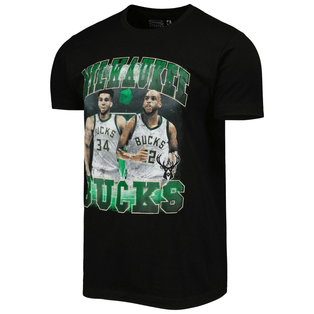 NBA Giannis Antetokounmpo & Khris Middleton Milwaukee Bucks Stadium Essentials Unisex Player Duo T-Shirt
