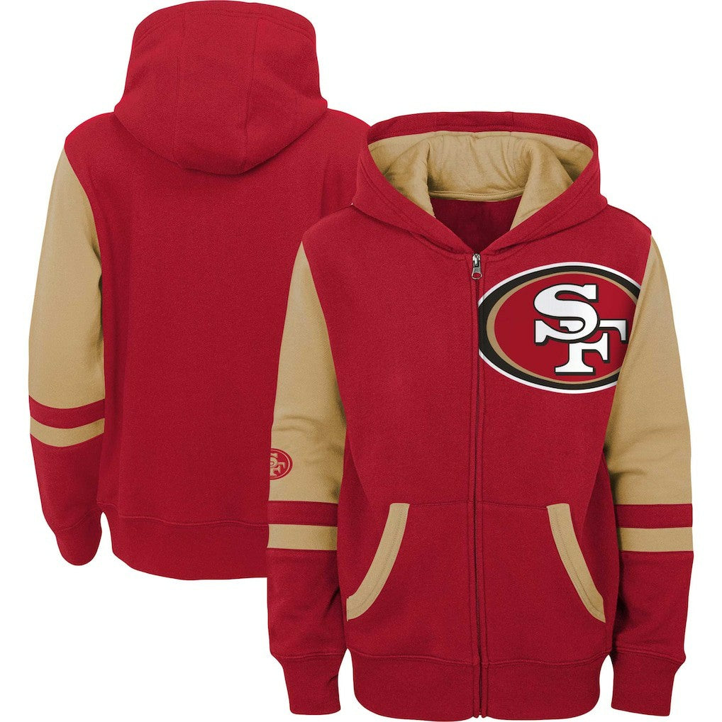 Preschool Stadium Color Block Full-Zip Hoodie - San Francisco 49ers