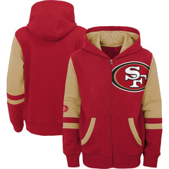 Preschool Stadium Color Block Full-Zip Hoodie - San Francisco 49ers