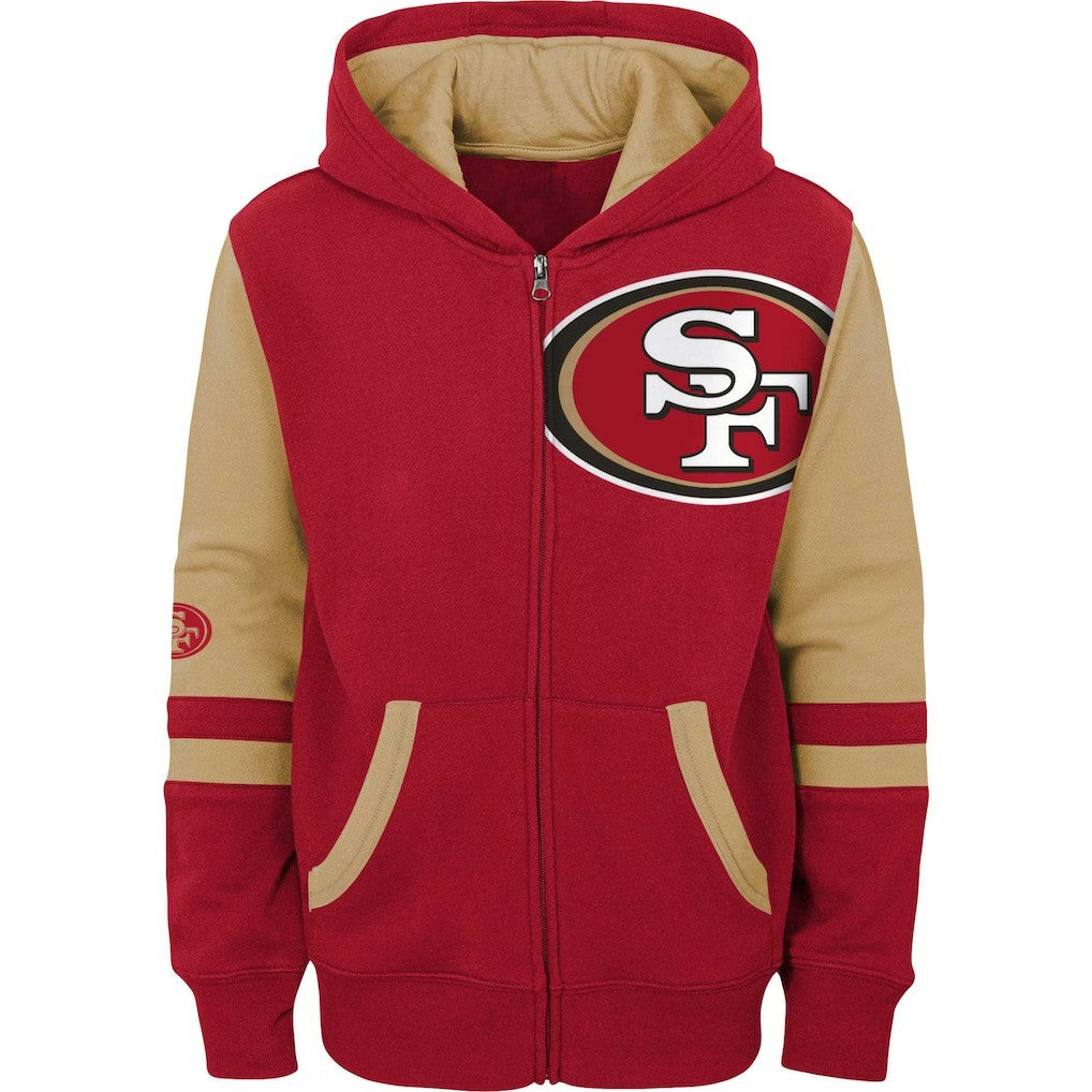Preschool Stadium Color Block Full-Zip Hoodie - San Francisco 49ers