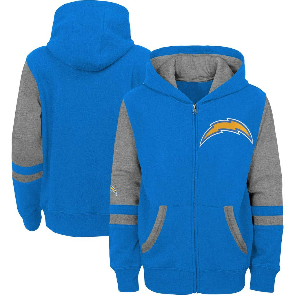 Preschool Stadium Color Block Full-Zip Hoodie - Los Angeles Chargers