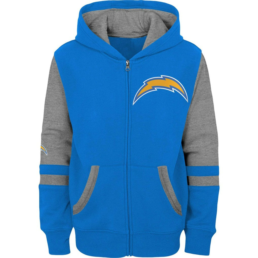 Preschool Stadium Color Block Full-Zip Hoodie - Los Angeles Chargers
