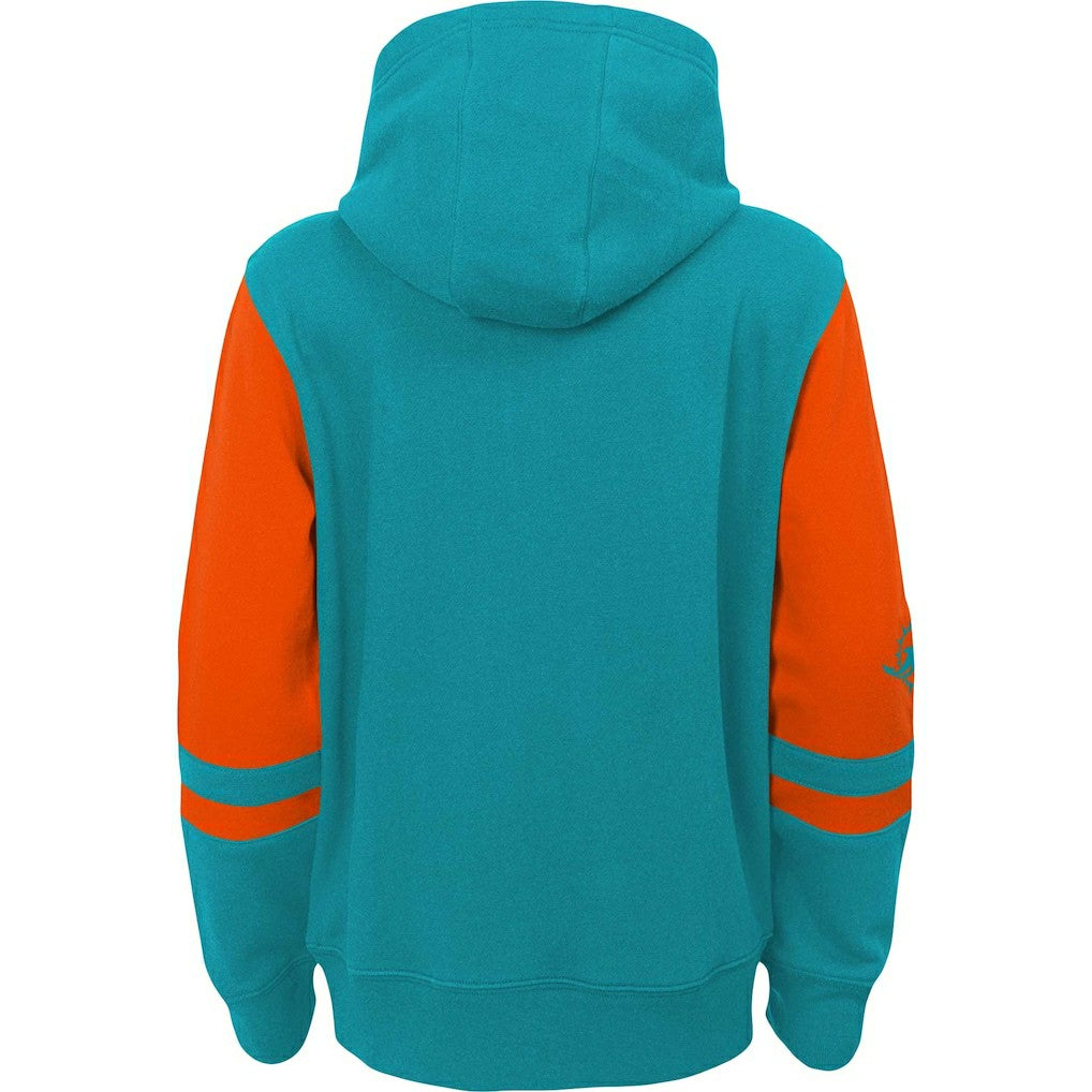 Preschool Stadium Color Block Full-Zip Hoodie - Miami Dolphins