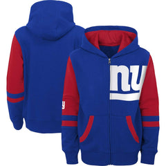 Preschool Stadium Color Block Full-Zip Hoodie - New York Giants