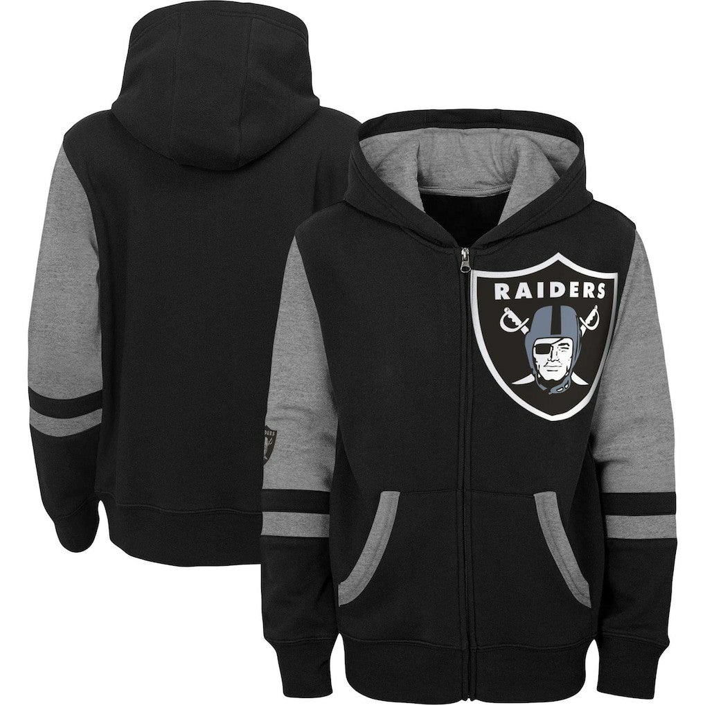 Preschool Stadium Color Block Full-Zip Hoodie - Las Vegas Raiders