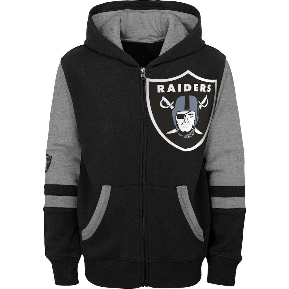 Preschool Stadium Color Block Full-Zip Hoodie - Las Vegas Raiders