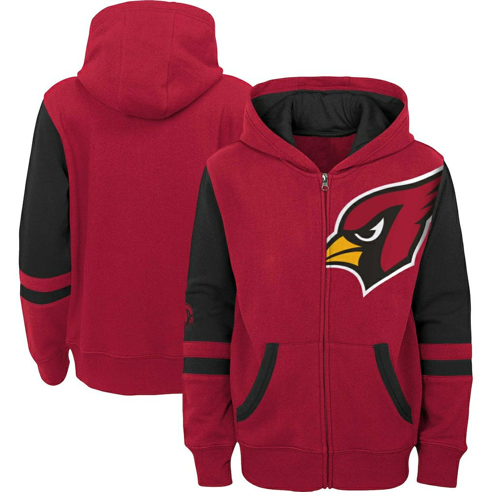 Youth Colorblock Full-Zip Hoodie - Arizona Cardinals