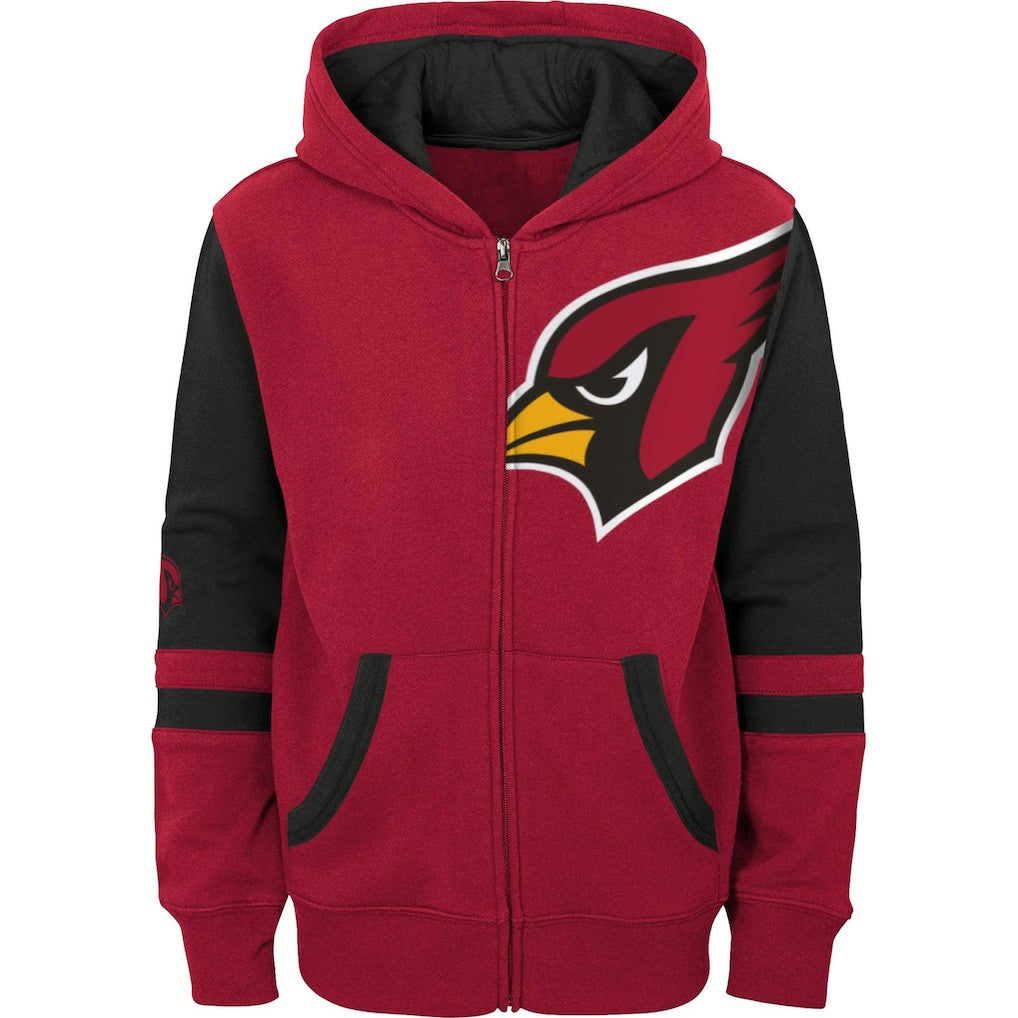 Youth Colorblock Full-Zip Hoodie - Arizona Cardinals