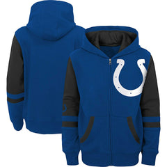 Youth Colorblock Full-Zip Hoodie - Indianapolis Colts