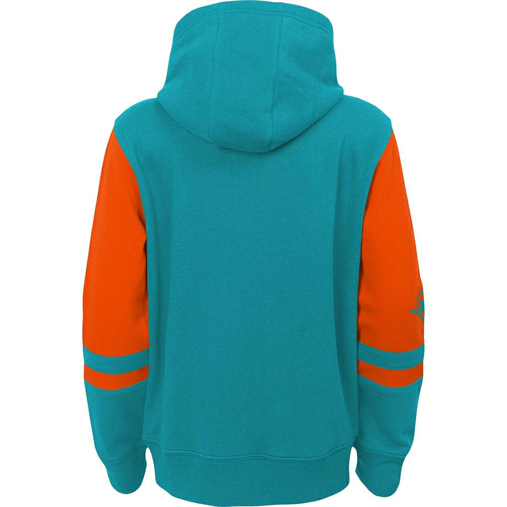 Youth Colorblock Full-Zip Hoodie - Miami Dolphins