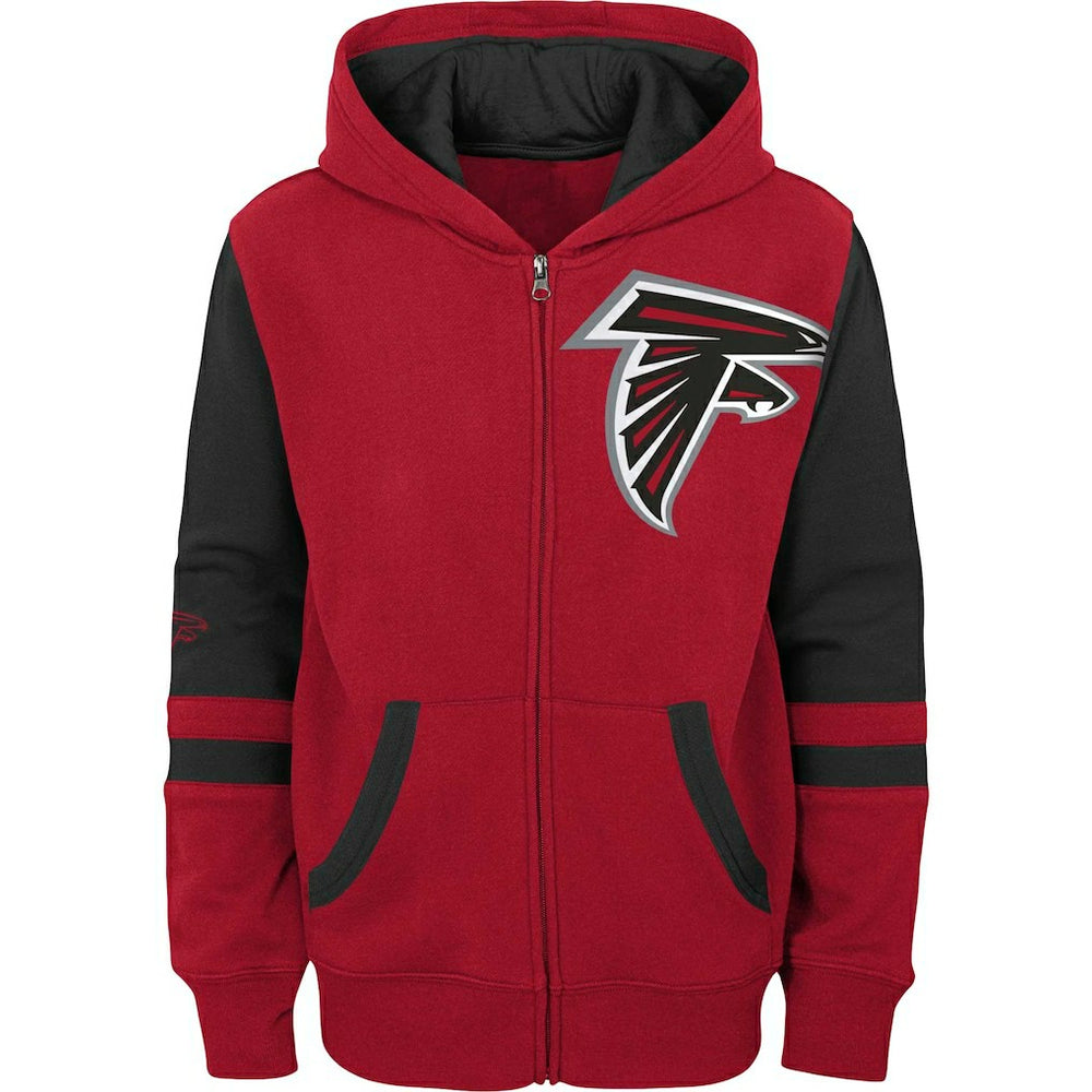Youth Colorblock Full-Zip Hoodie - Atlanta Falcons
