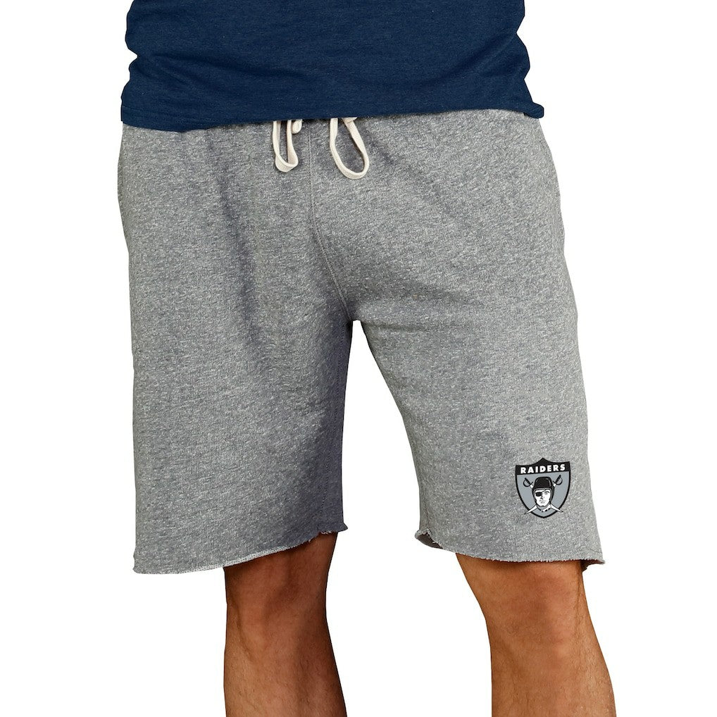 Concepts Sport Throwback Logo Mainstream Terry Shorts - Las Vegas Raiders