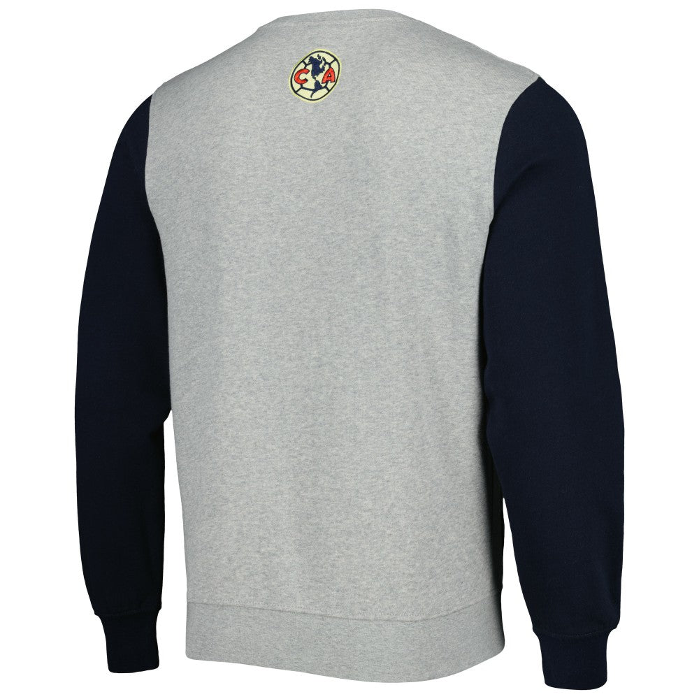 Club America Kangaroo Pullover Sweatshirt -  Gray/Navy