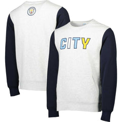 Manchester City Kangaroo Pullover Sweatshirt -  Gray/Navy