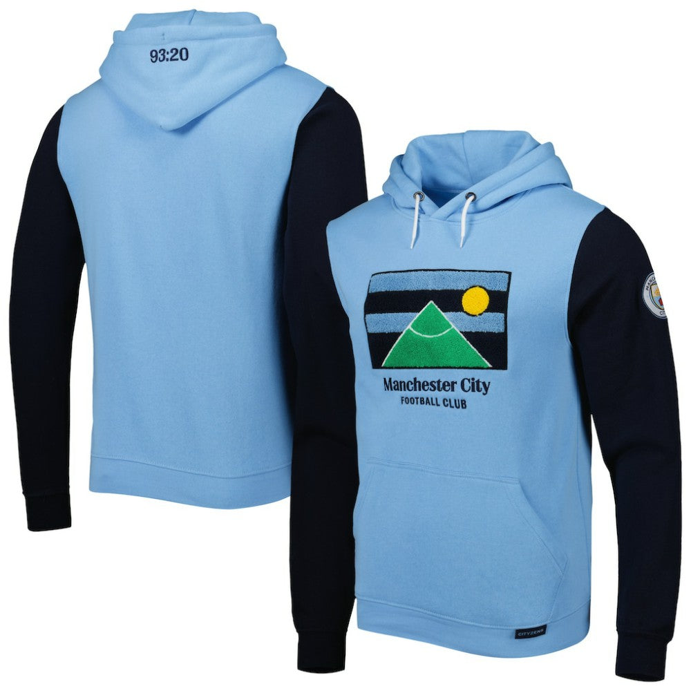 Manchester City Lifestyle Pullover Hoodie -  Sky Blue/Navy