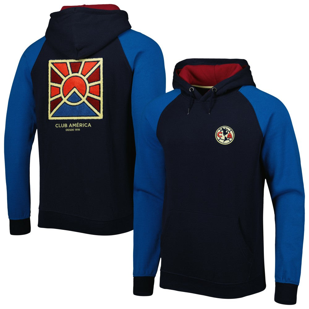 Club America Pride Raglan Pullover Hoodie -  Navy/Blue