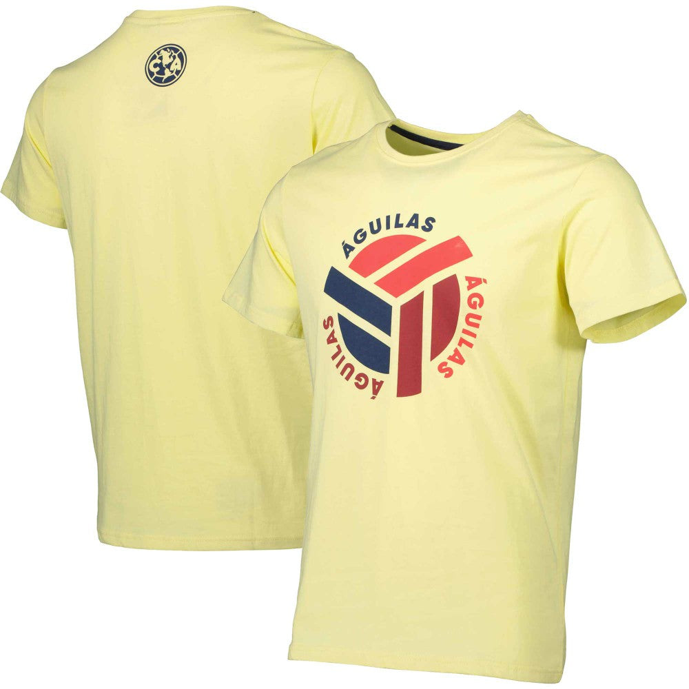 Club America Rounded T-Shirt -  Yellow