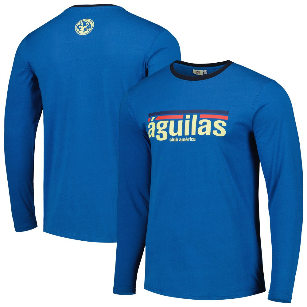 Club America Slogan Long Sleeve T-Shirt -  Blue