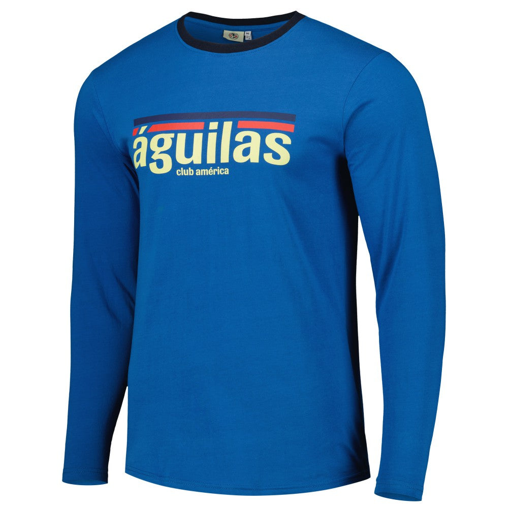 Club America Slogan Long Sleeve T-Shirt -  Blue