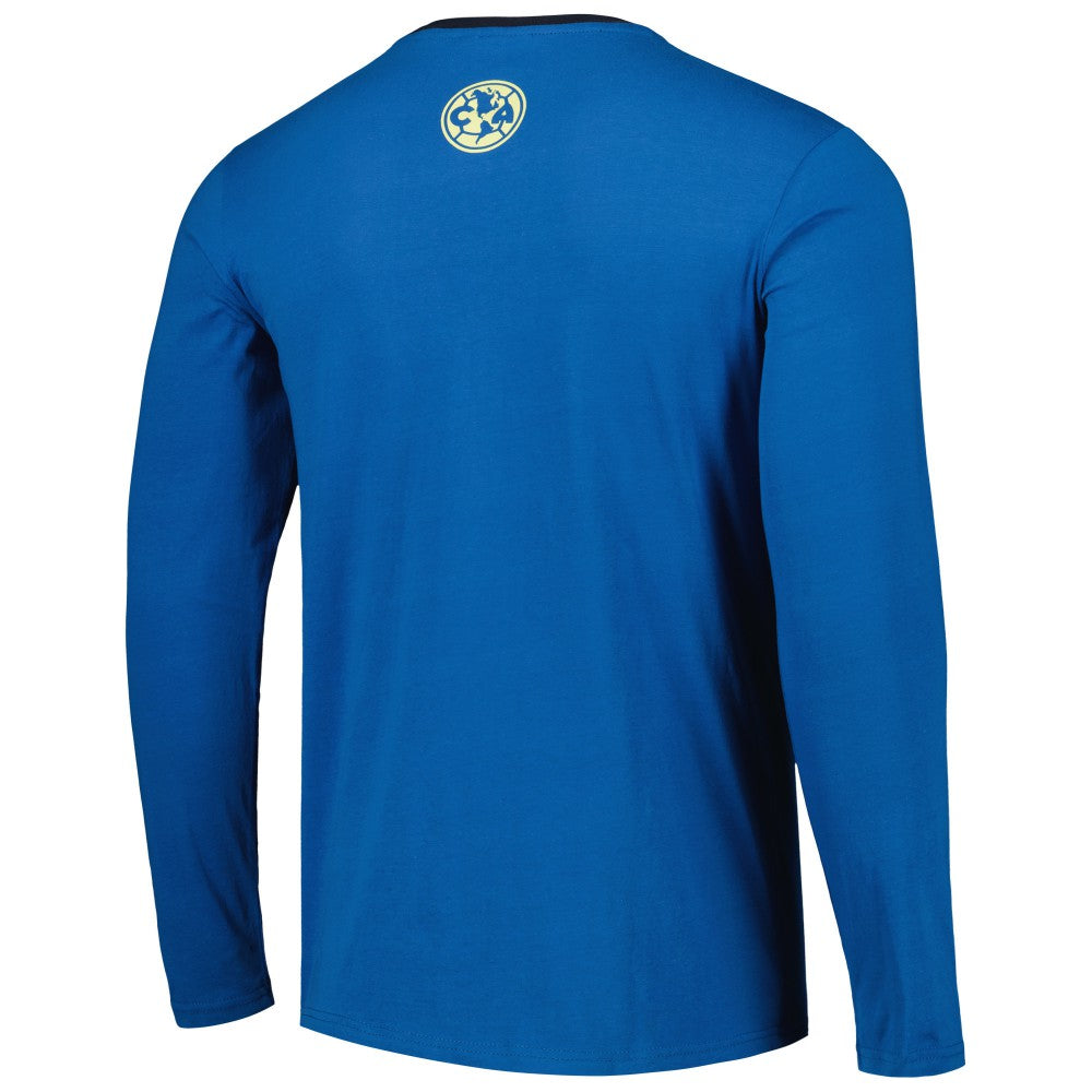 Club America Slogan Long Sleeve T-Shirt -  Blue