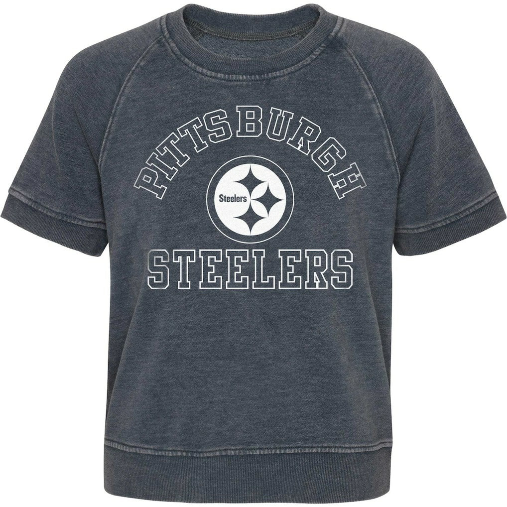 Girls Juniors Cheer Squad Raglan T-Shirt - Pittsburgh Steelers
