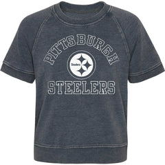 Girls Juniors Cheer Squad Raglan T-Shirt - Pittsburgh Steelers