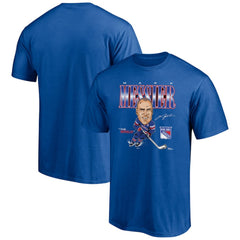 NHL Blue Mark Messier New York Rangers Player Caricature T-Shirt