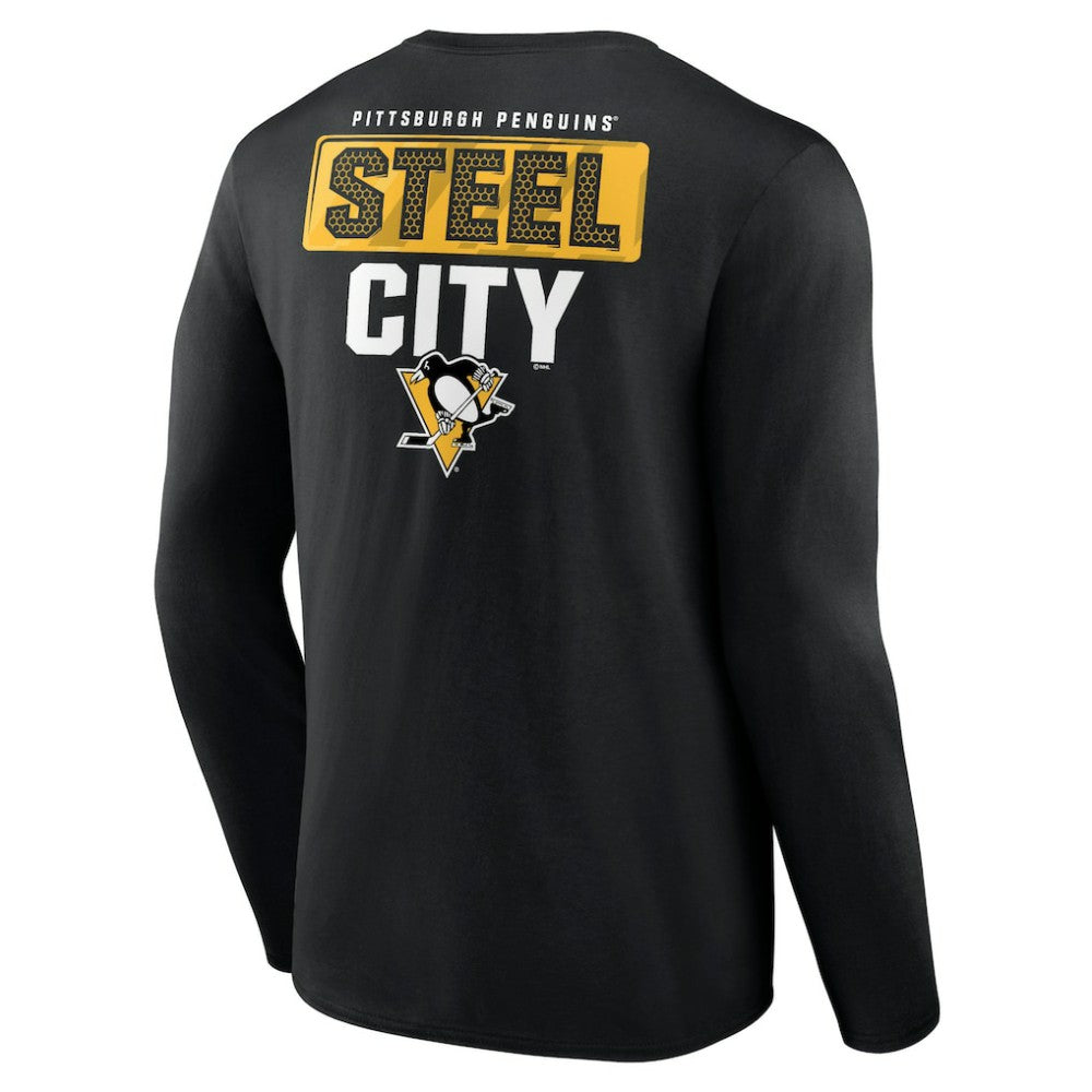 NHL Black Pittsburgh Penguins Territorial Long Sleeve T-Shirt
