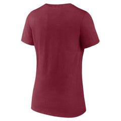 NHL Burgundy Colorado Avalanche Women's Shout Out V-Neck T-Shirt