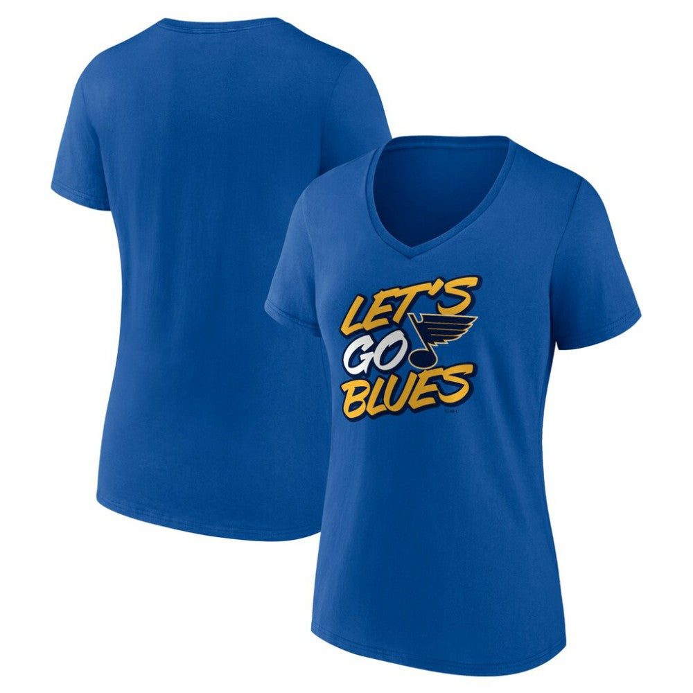 NHL Blue St. Louis Blues Women's Proclamation V-Neck T-Shirt