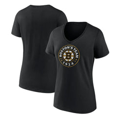 NHL Black Boston Bruins Women's Represent V-Neck T-Shirt
