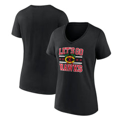 NHL Black Chicago Blackhawks Women's Represent V-Neck T-Shirt