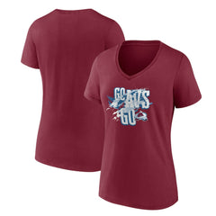 NHL Burgundy Colorado Avalanche Women's Represent V-Neck T-Shirt