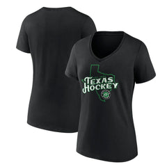 NHL Black Dallas Stars Women's Represent V-Neck T-Shirt