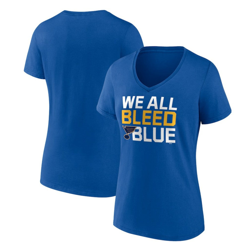 NHL Blue St. Louis Blues Women's Represent V-Neck T-Shirt