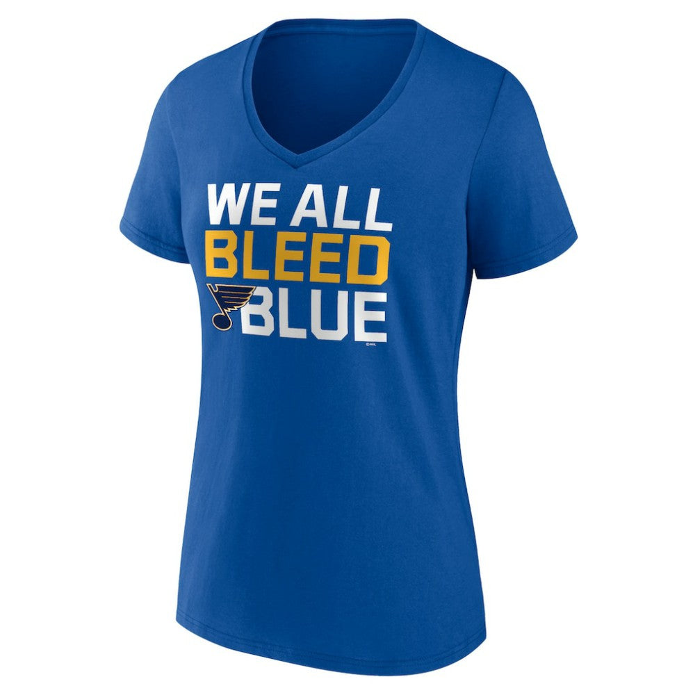 NHL Blue St. Louis Blues Women's Represent V-Neck T-Shirt