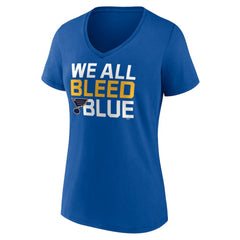 NHL Blue St. Louis Blues Women's Represent V-Neck T-Shirt