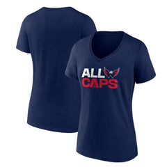 NHL Navy Washington Capitals Women's Represent V-Neck T-Shirt