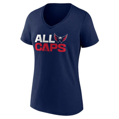 NHL Navy Washington Capitals Women's Represent V-Neck T-Shirt
