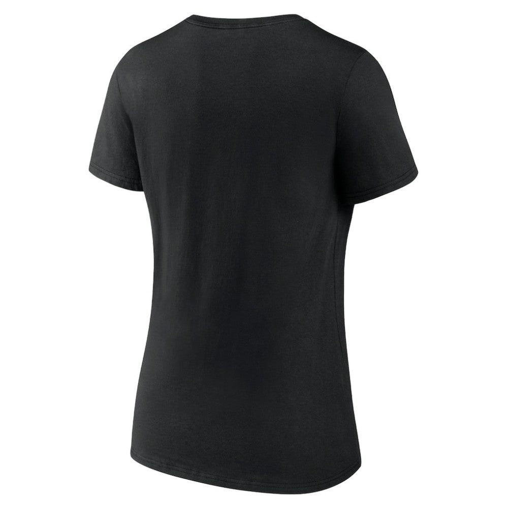 NHL Black Chicago Blackhawks Women's Alternate Logo V-Neck T-Shirt