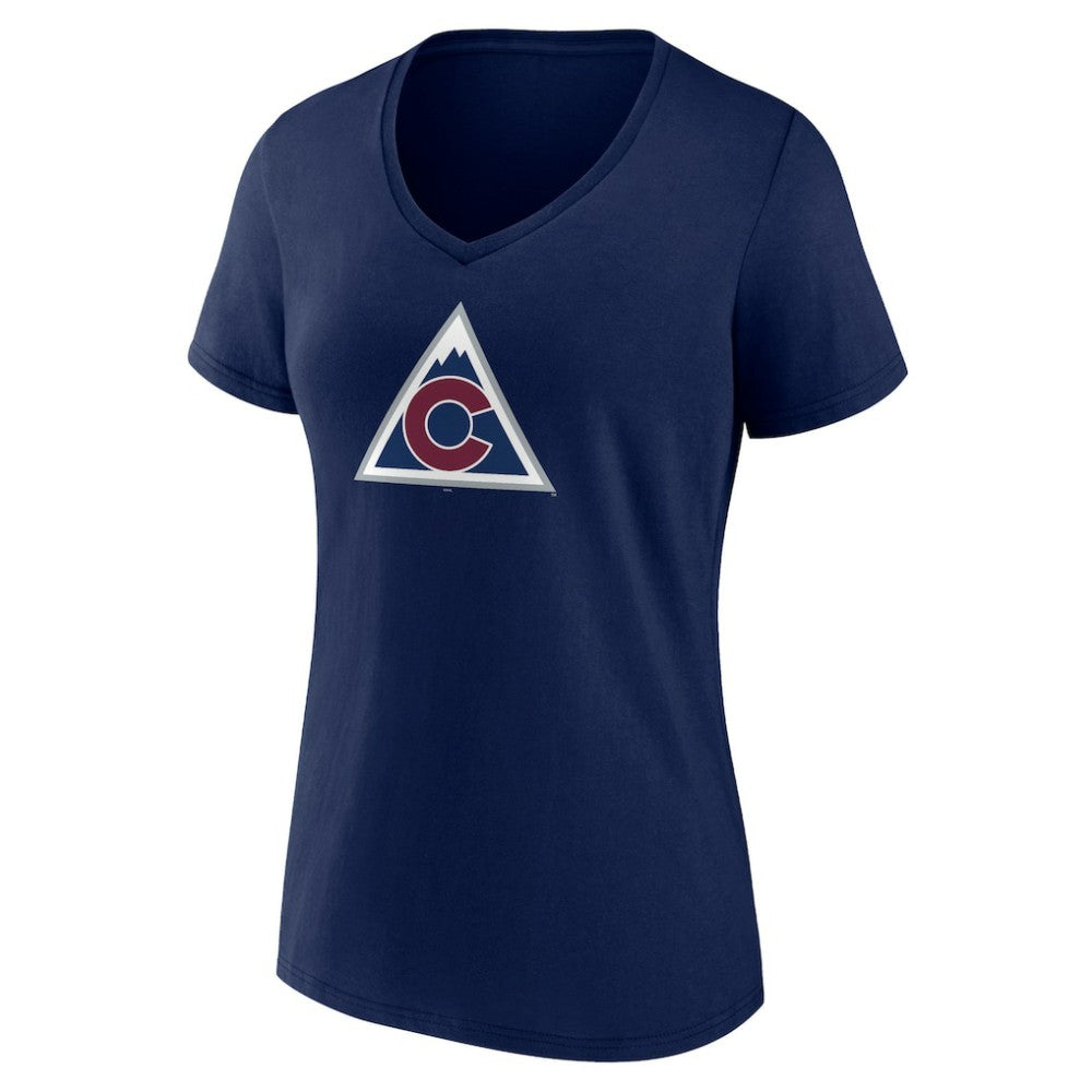 NHL Navy Colorado Avalanche Women's Alternate Logo V-Neck T-Shirt