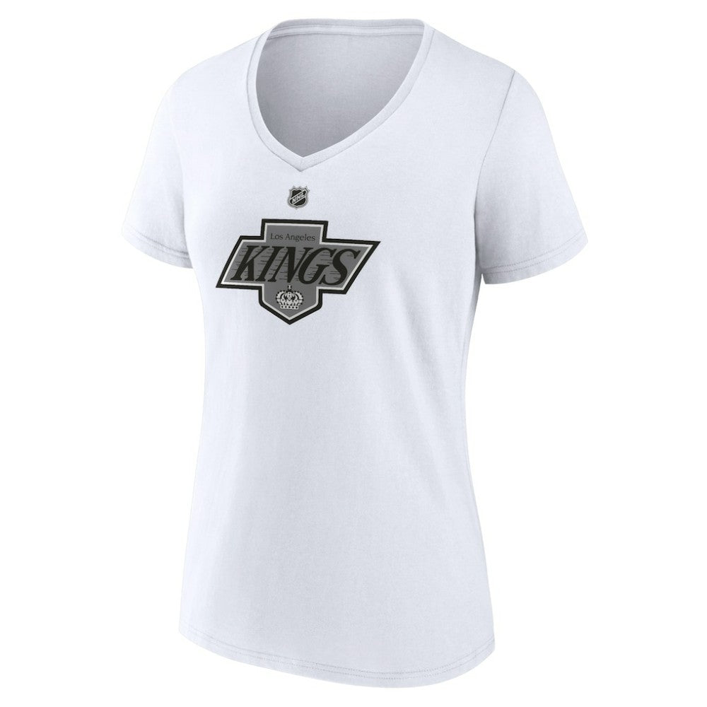 NHL White Los Angeles Kings Women's Alternate Logo V-Neck T-Shirt