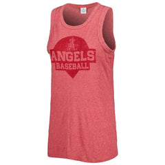 MLB Los Angeles Angels Soft as a Grape Women's Tri-Blend Tank Top