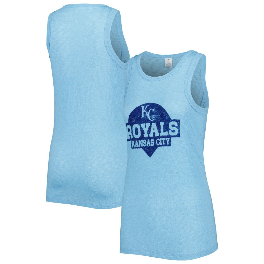 MLB Kansas City Royals Soft as a Grape Women's Tri-Blend Tank Top