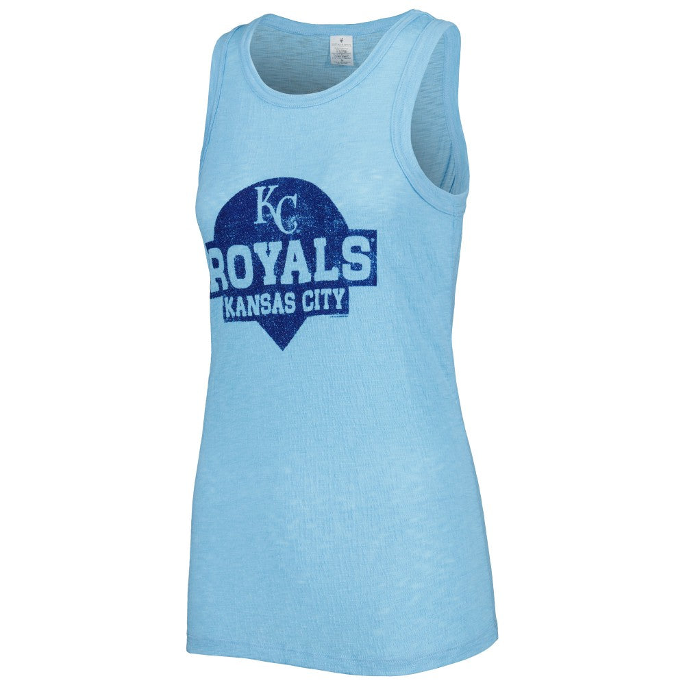 MLB Kansas City Royals Soft as a Grape Women's Tri-Blend Tank Top
