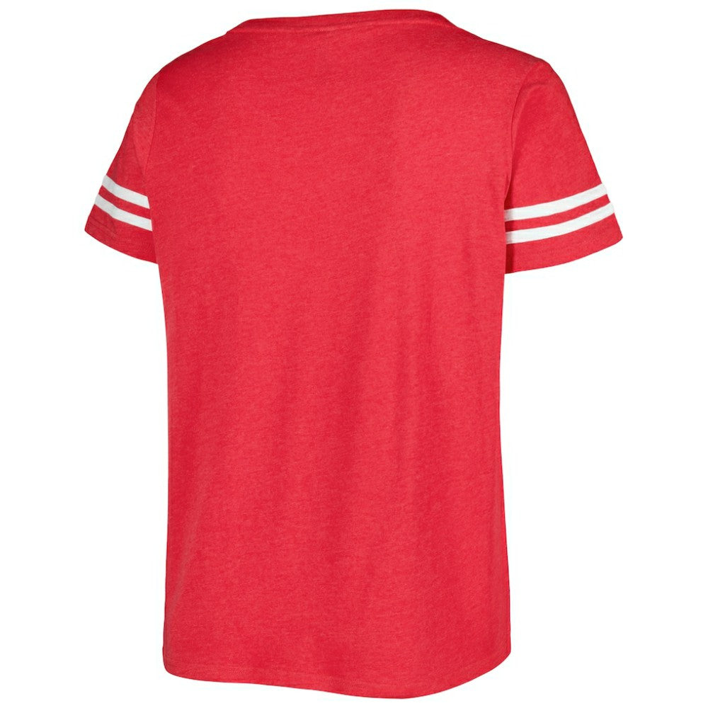 MLB Washington Nationals Soft as a Grape Women's Plus Size V-Neck Jersey T-Shirt